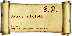 Botyán Polett névjegykártya